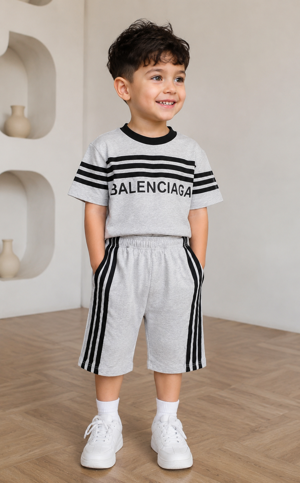 ست لباس راحتی و بیرونی تیشرت و شلوار BALENCIAGA